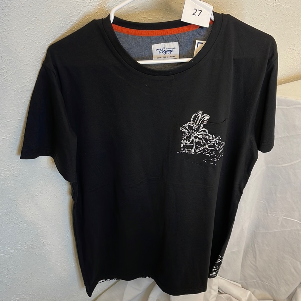 Craft & Flow Voyage Men’s Size Medium M Black Vacation T-Shirt NWT New Ret $35 W
